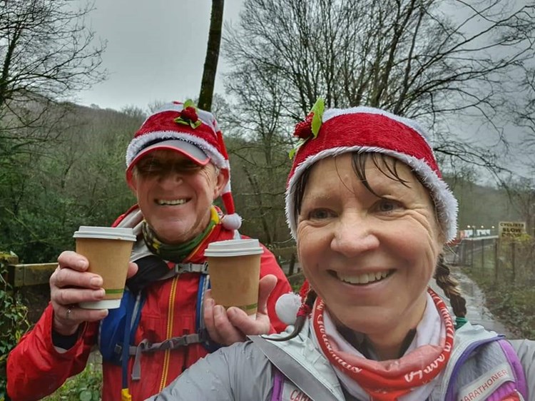 sharon and paul sharples still finds time for a santa smile.jpg